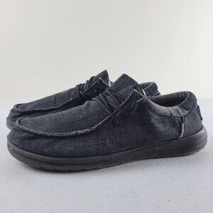 Hey Dude Paul Chambray Phantom Shoes Mens Size 9 Casual Lightweight Loafers
